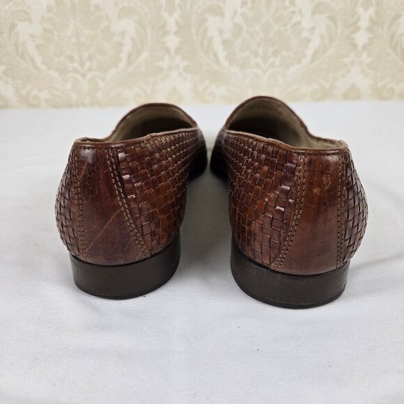 Alfani US Women's Size 10 Brown Basketweave Loafer Almond Shaped Toe Slip On - Picture 4 of 13